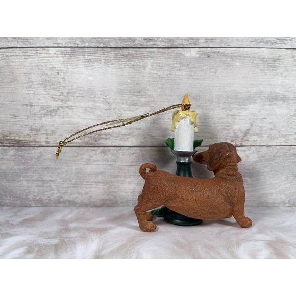 Danbury Mint Delightful Dachshunds Christmas Ornament All Aglow - Picture 4 of 6